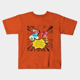 Coffee and reading - Joe man and bookworm here to rid the world from boredom and laziness Kids T-Shirt